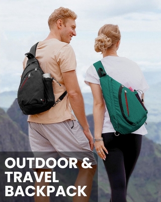 Outdoor Master Sling Bag, Wandeldagtas, Crossbody Schouderborst Urban Outdoor Travel Backpack voor vrouwen en mannen