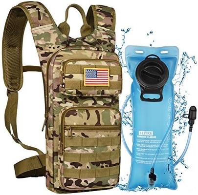 Hydratatie rugzak met 3L TPU waterblaas, Tactische Molle Water rugzak voor mannen vrouwen, Hydratatie pakket voor wandelen