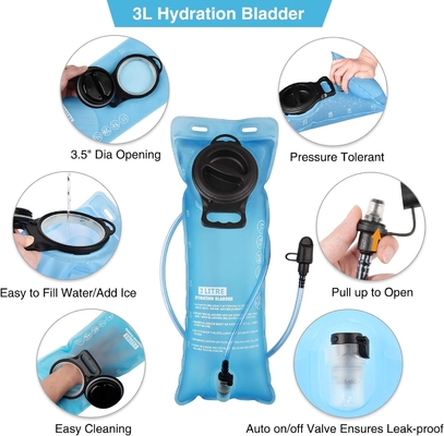 Hydratatie rugzak met 3L TPU waterblaas, Tactische Molle Water rugzak voor mannen vrouwen, Hydratatie pakket voor wandelen