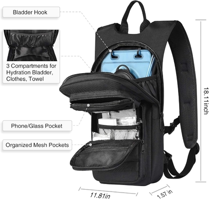 Hydratatie rugzak met 3L TPU waterblaas, Tactische Molle Water rugzak voor mannen vrouwen, Hydratatie pakket voor wandelen