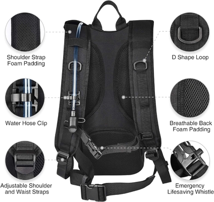 Hydratatie rugzak met 3L TPU waterblaas, Tactische Molle Water rugzak voor mannen vrouwen, Hydratatie pakket voor wandelen
