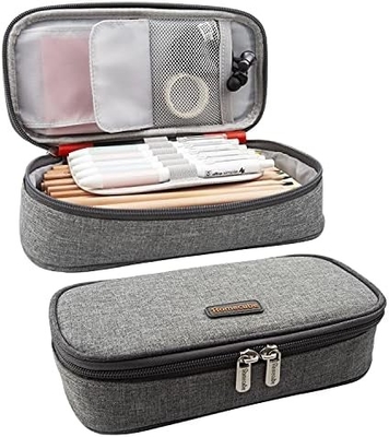 Homecube potloodkas Capacity Pen Pen Pen Holder Doos Make-up Pens Tas Oxford Stoffenzak Grote opslag papierwerk