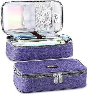 Homecube potloodkas Capacity Pen Pen Pen Holder Doos Make-up Pens Tas Oxford Stoffenzak Grote opslag papierwerk