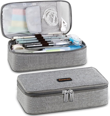 Homecube potloodkas Capacity Pen Pen Pen Holder Doos Make-up Pens Tas Oxford Stoffenzak Grote opslag papierwerk
