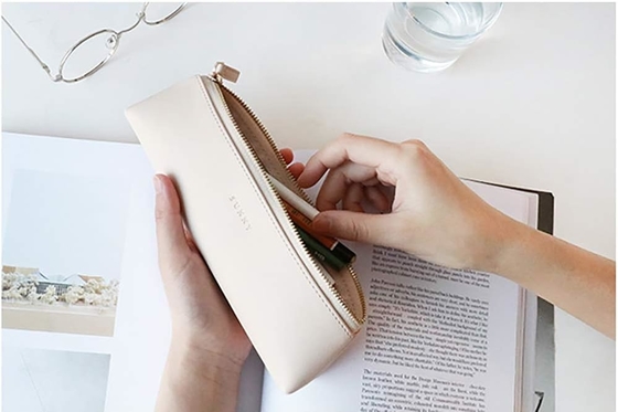 Doraking potlood zak Pen Hoes Cosmetische make-up/ briefpapier Pocket Bag Hoes/PU Leer Kleine Pocket Studenten briefpapier