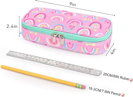 Kinderenpotlooddoosje voor meisjes en jongens Soft Rainbow Pen Box Pouch (Rainbow 1)