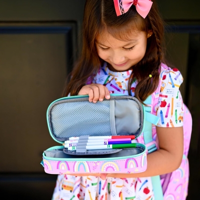 Kinderenpotlooddoosje voor meisjes en jongens Soft Rainbow Pen Box Pouch (Rainbow 1)