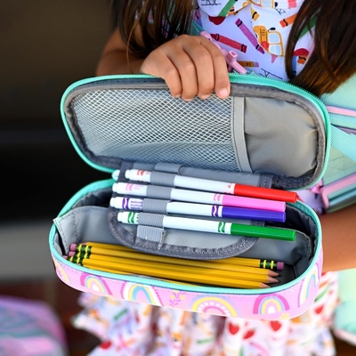 Kinderenpotlooddoosje voor meisjes en jongens Soft Rainbow Pen Box Pouch (Rainbow 1)