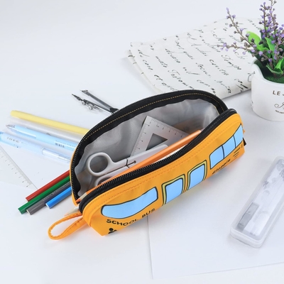 Gloppie schattig potlooddoosje Kawaii potloodzak kleine potlooddoosje eenvoudige potloodzakjes met ritsen doos bus pen doosje