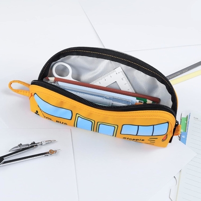 Gloppie schattig potlooddoosje Kawaii potloodzak kleine potlooddoosje eenvoudige potloodzakjes met ritsen doos bus pen doosje