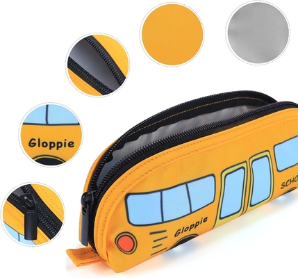 Gloppie schattig potlooddoosje Kawaii potloodzak kleine potlooddoosje eenvoudige potloodzakjes met ritsen doos bus pen doosje