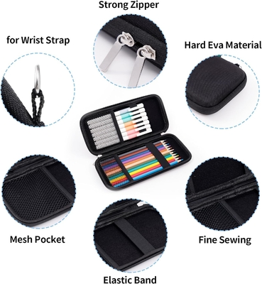 Idream365 Upgraded Hard Pencil Case Box For Adluts,Duurzame pen draagtas met rits zwart