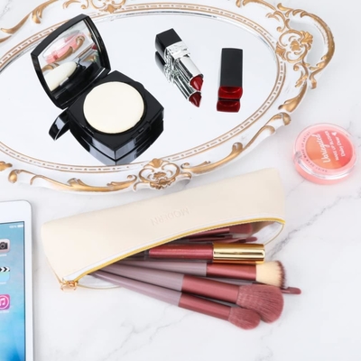 ISuperb 4 stuks Kleine potlooddoos PU Lederen potloodzak Waterdicht organisator opslagzak Cosmetische ritszak voor vrouwen