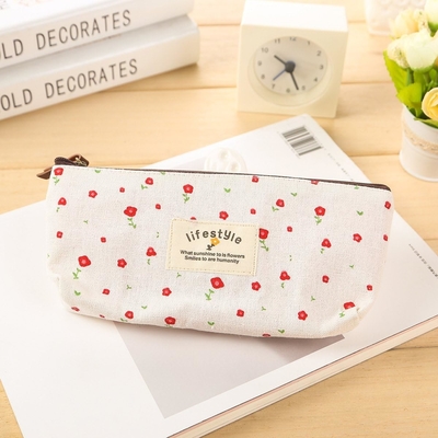Potlooddoosje, schattig bloemen doosje rits potlooddoosjes mooie stof bloemen boom penzakken benodigdheden 4 stuks