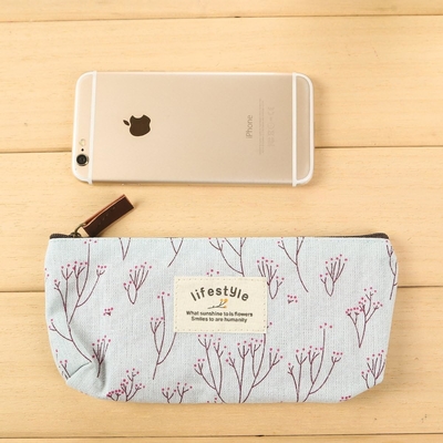 Potlooddoosje, schattig bloemen doosje rits potlooddoosjes mooie stof bloemen boom penzakken benodigdheden 4 stuks