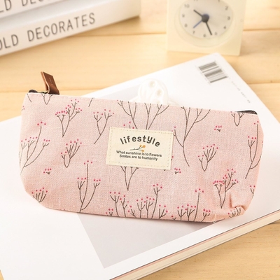 Potlooddoosje, schattig bloemen doosje rits potlooddoosjes mooie stof bloemen boom penzakken benodigdheden 4 stuks