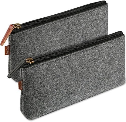 ProCase potloodzak Pen Case, Felt Studenten Stationery Pouch Zipper Bag voor pennen, potloden, highlighters, gel pen, markers
