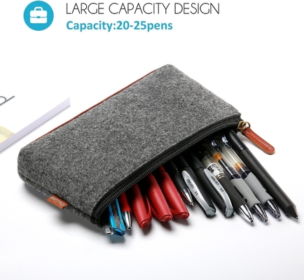 ProCase potloodzak Pen Case, Felt Studenten Stationery Pouch Zipper Bag voor pennen, potloden, highlighters, gel pen, markers