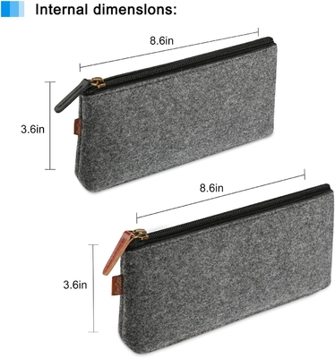 ProCase potloodzak Pen Case, Felt Studenten Stationery Pouch Zipper Bag voor pennen, potloden, highlighters, gel pen, markers