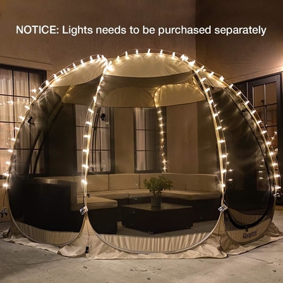 Alvantor Scherm Huis Kamperen Tent Buiten Canopy Pop Up Sun Shade Hexagon Shelter Mesh Wanden Niet Waterdicht 6'x6'