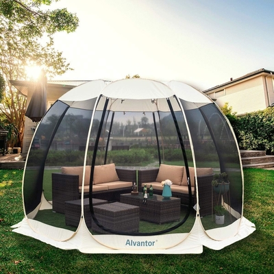 Alvantor Scherm Huis Kamperen Tent Buiten Canopy Pop Up Sun Shade Hexagon Shelter Mesh Wanden Niet Waterdicht 6'x6'