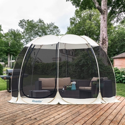 Alvantor Scherm Huis Kamperen Tent Buiten Canopy Pop Up Sun Shade Hexagon Shelter Mesh Wanden Niet Waterdicht 6'x6'