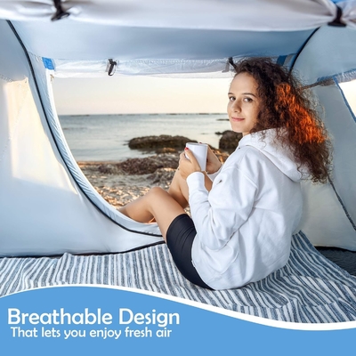 Abco 2-persoons pop-up tent - Draagbare hut met 2 deuren, waterdicht en UV-bescherming, draagtas - Sky Blue