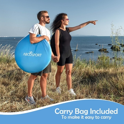 Abco 2-persoons pop-up tent - Draagbare hut met 2 deuren, waterdicht en UV-bescherming, draagtas - Sky Blue