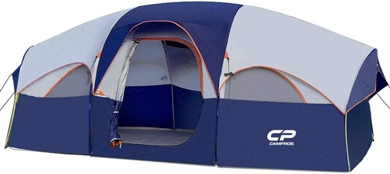 CAMPROS CP Tent 8 personen Kamperende tenten Weerbestendige familie tent 5 Grote gaas ramen, dubbele laag, verdeeld