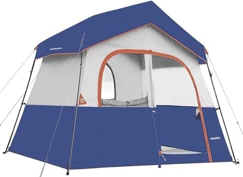 HIKERGARDEN 6 Persoon Kampertent - Draagbaar gemakkelijk op te zetten familie tent voor kamperen, winddicht stof hut tent buiten