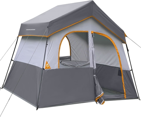 HIKERGARDEN 6 Persoon Kampertent - Draagbaar gemakkelijk op te zetten familie tent voor kamperen, winddicht stof hut tent buiten