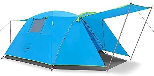 KAZOO 2/4 Persoon Kampertent Buiten Waterdicht Familie Grote tenten 2/4 Persoon Gemakkelijk in te stellen Tent met Veranda Dubbellaag