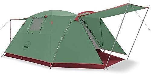 KAZOO 2/4 Persoon Kampertent Buiten Waterdicht Familie Grote tenten 2/4 Persoon Gemakkelijk in te stellen Tent met Veranda Dubbellaag