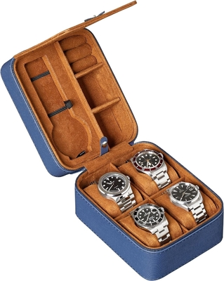 ROTHWELL 5 Watch Travel Case Storage Organizer voor 5 horloges