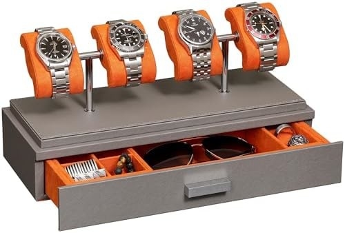 ROTHWELL Luxury Watch Display Case voor 4 horloges