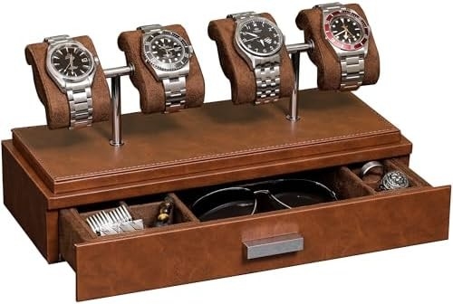 ROTHWELL Luxury Watch Display Case voor 4 horloges
