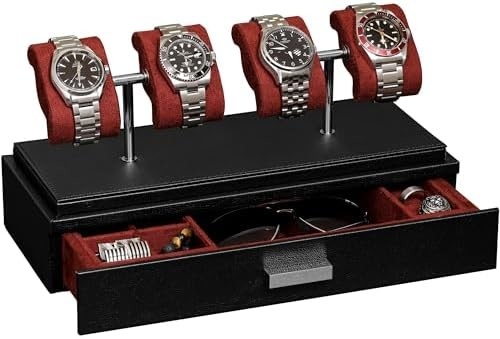 ROTHWELL Luxury Watch Display Case voor 4 horloges