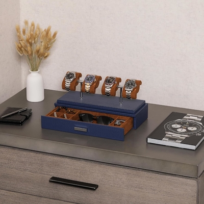 ROTHWELL Luxury Watch Display Case voor 4 horloges