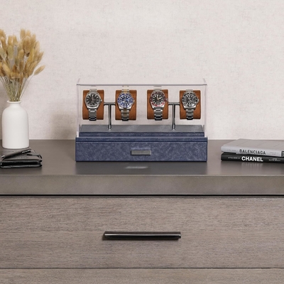 ROTHWELL Luxury Watch Display Case voor 4 horloges