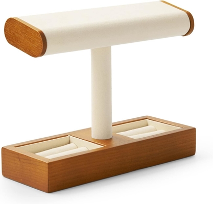 Houten horlogescherm T-balk horlogescherm sieradenhouder horlogeschermhoes voor mannen horlogeschermhouder organisator voor mannen