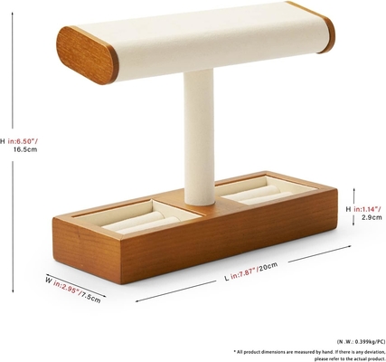 Houten horlogescherm T-balk horlogescherm sieradenhouder horlogeschermhoes voor mannen horlogeschermhouder organisator voor mannen