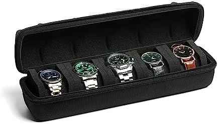 3 horloge reiszak rol, Hard horloge draagzak rol display opslaghouer doos met zachte schuim kussens knus passen alle grootte