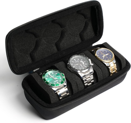 3 horloge reiszak rol, Hard horloge draagzak rol display opslaghouer doos met zachte schuim kussens knus passen alle grootte