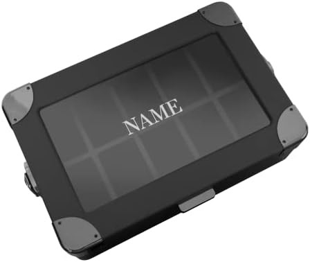 CASE ELEGANCE Militair 10 Slot Horloge Doos Case Organisator voor mannen, Echte Glas Top, Modulaire Valet Tray,