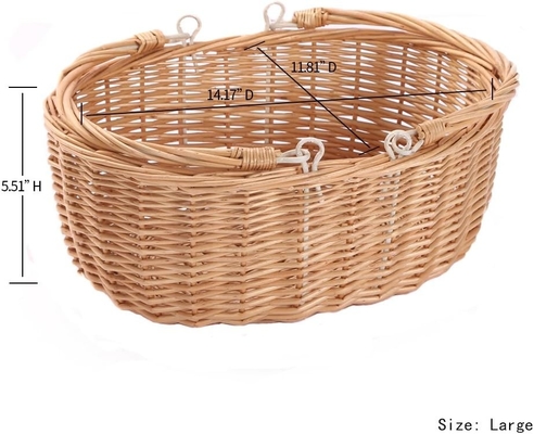 wicker picknickmandjes met handvaten.