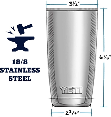 Rambler 20 oz roestvrij staal vacuümgeïsoleerde tumbler met / MagSlider deksel