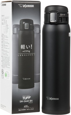 Zojirushi SM-SA60BA Roestvrij staal vacuümgeïsoleerde mok, 1 tel (verpakking van 1), zwart, 20 oz