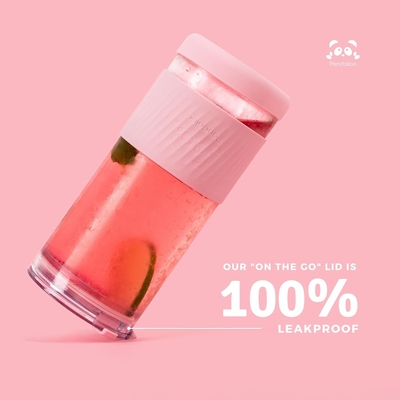 Glasbekers met deksels en rieten -20 Fl Oz- Perfecte grootte Iced Coffee Cup - Smoothie Cup met bamboe