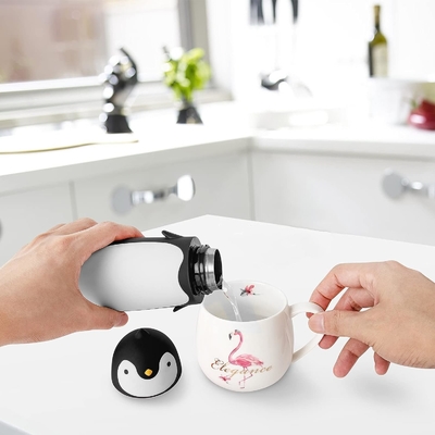 Pinguïn Roestvrij staal Vacuüm geïsoleerde flessen Reisbeker Thee Waterfles Koffiefles