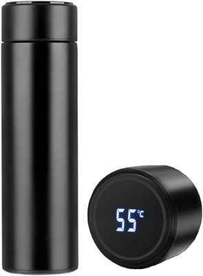 Waterfles met LED-temperatuurscherm, dubbelwandige vacuümgeïsoleerde waterfles, roestvrij staal sport automotive